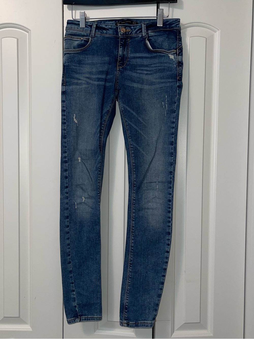 Zara Women's Dark Blue Skinny Jeans